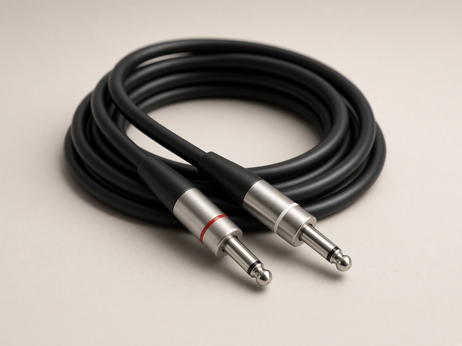 Coiled pair of RCA interconnect cables