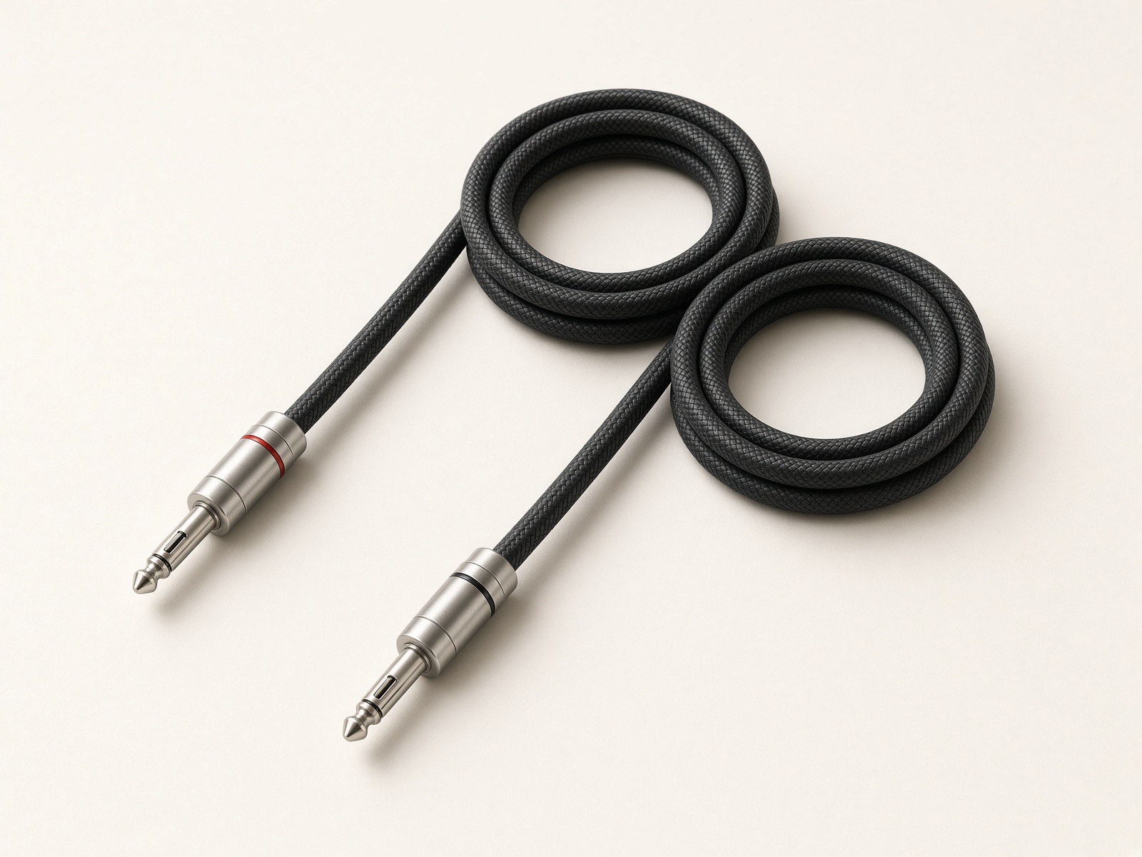 Terminated pair of speaker cables